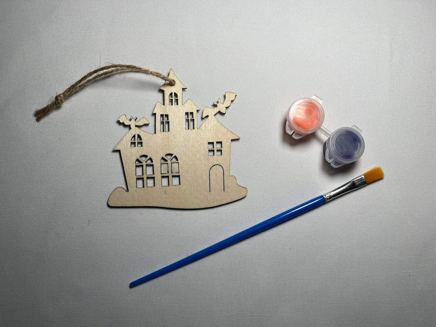 5 x Wooden Halloween Painting Decoration Sets