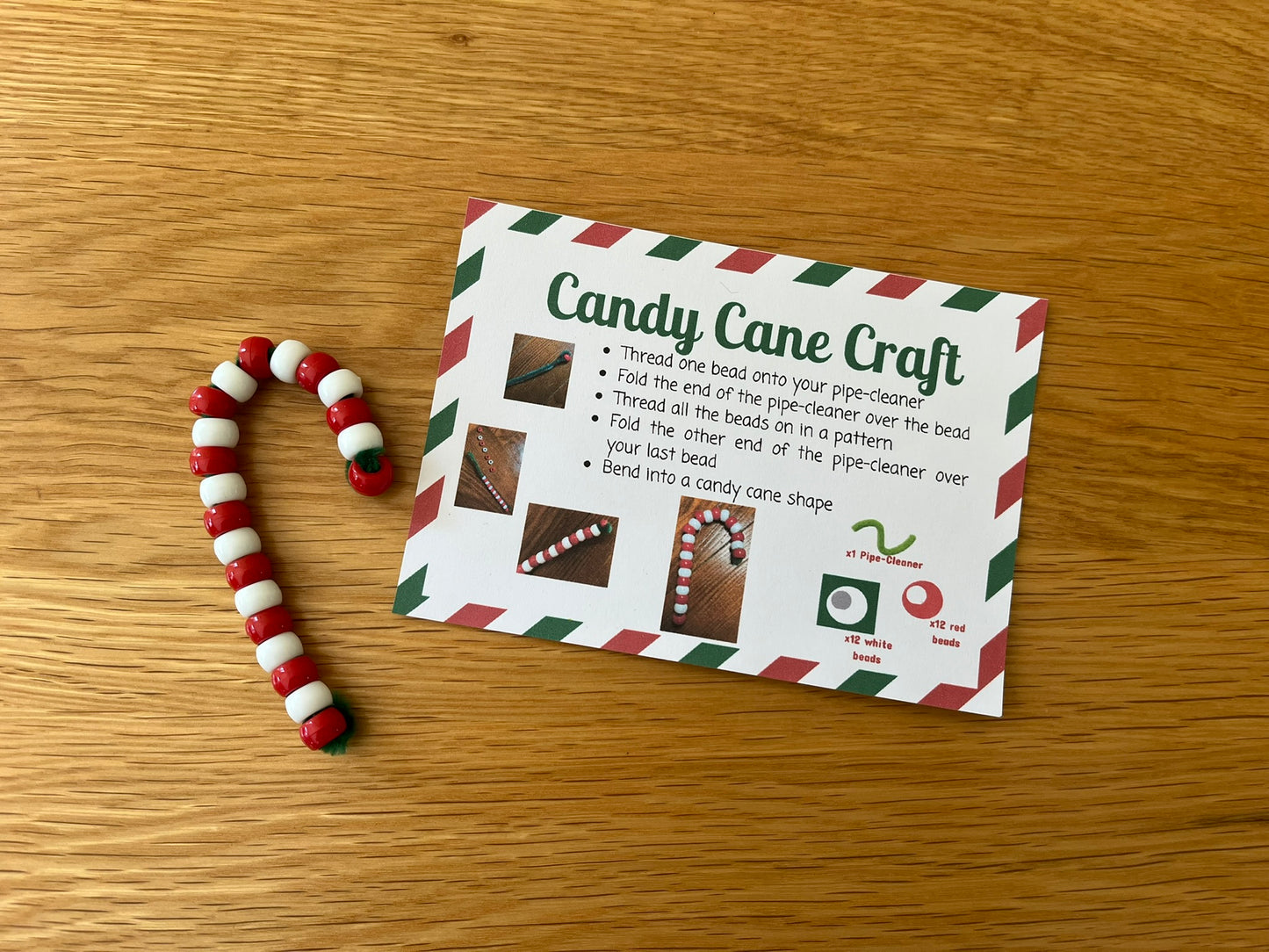 Candy Cane Bead Craft Kit