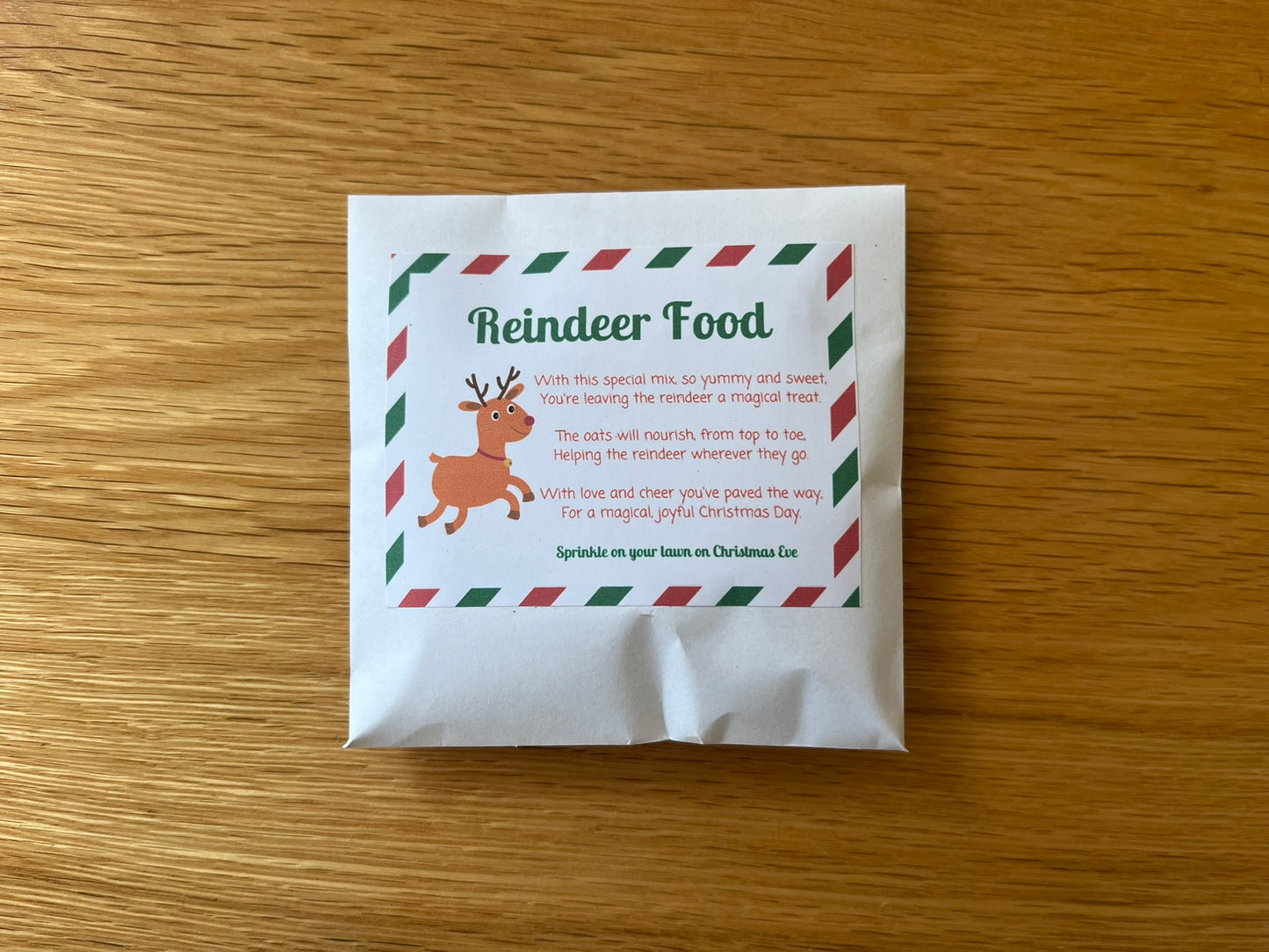 Reindeer Food with Poem