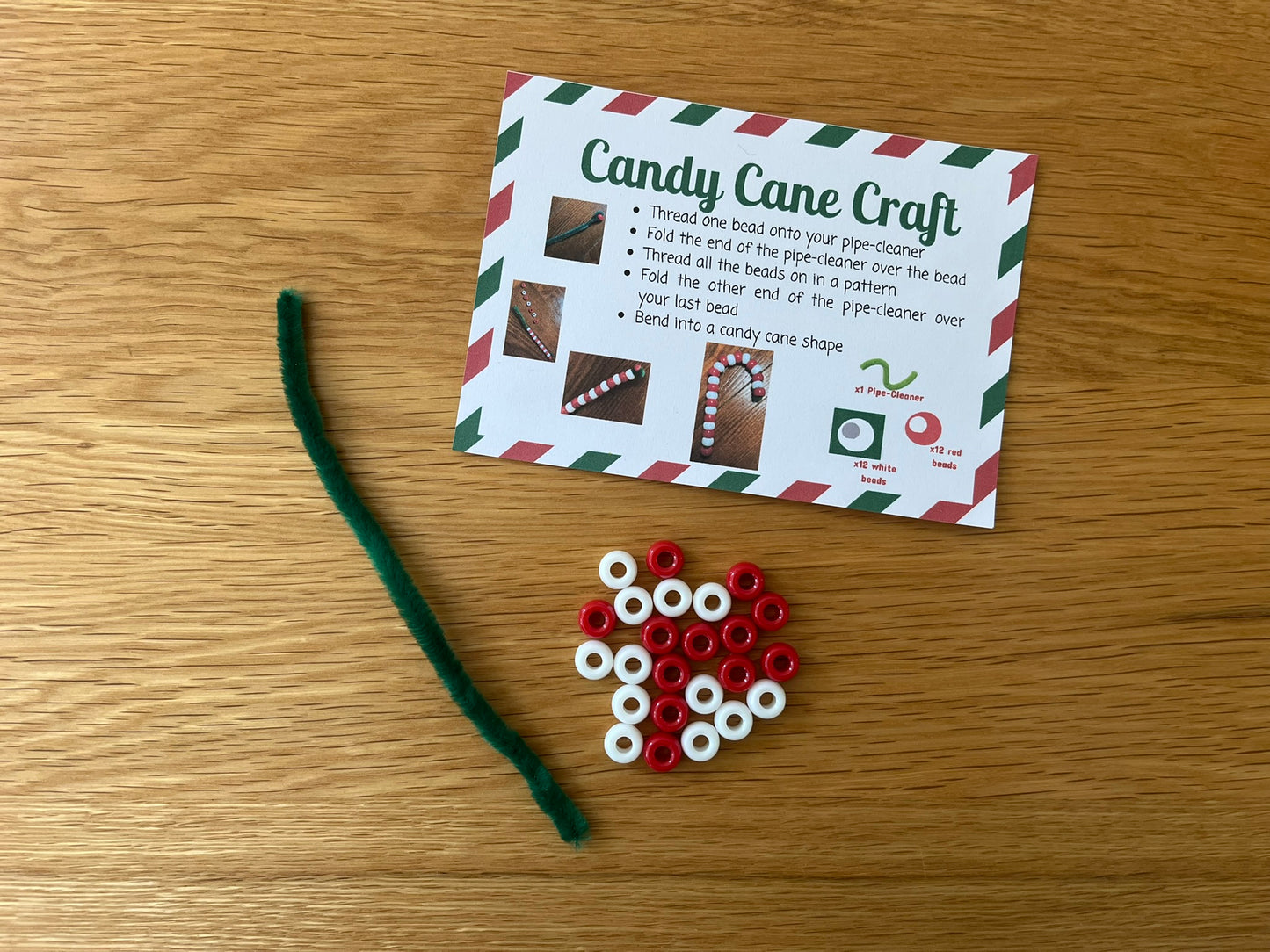 Candy Cane Bead Craft Kit