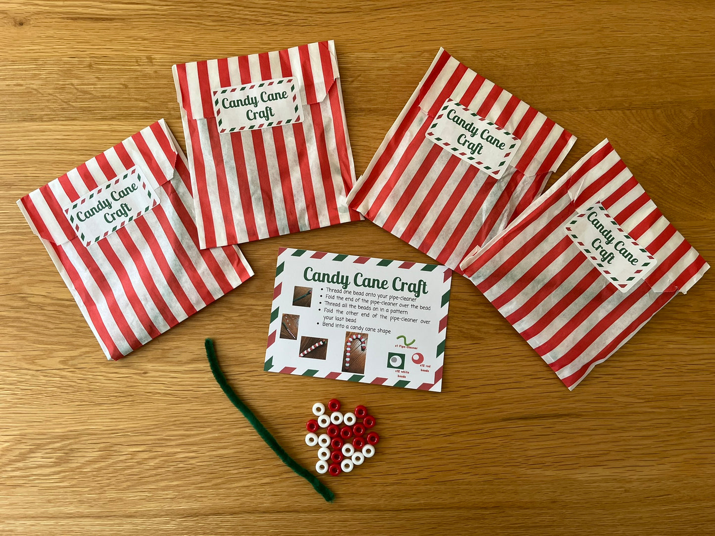Candy Cane Bead Craft Kit