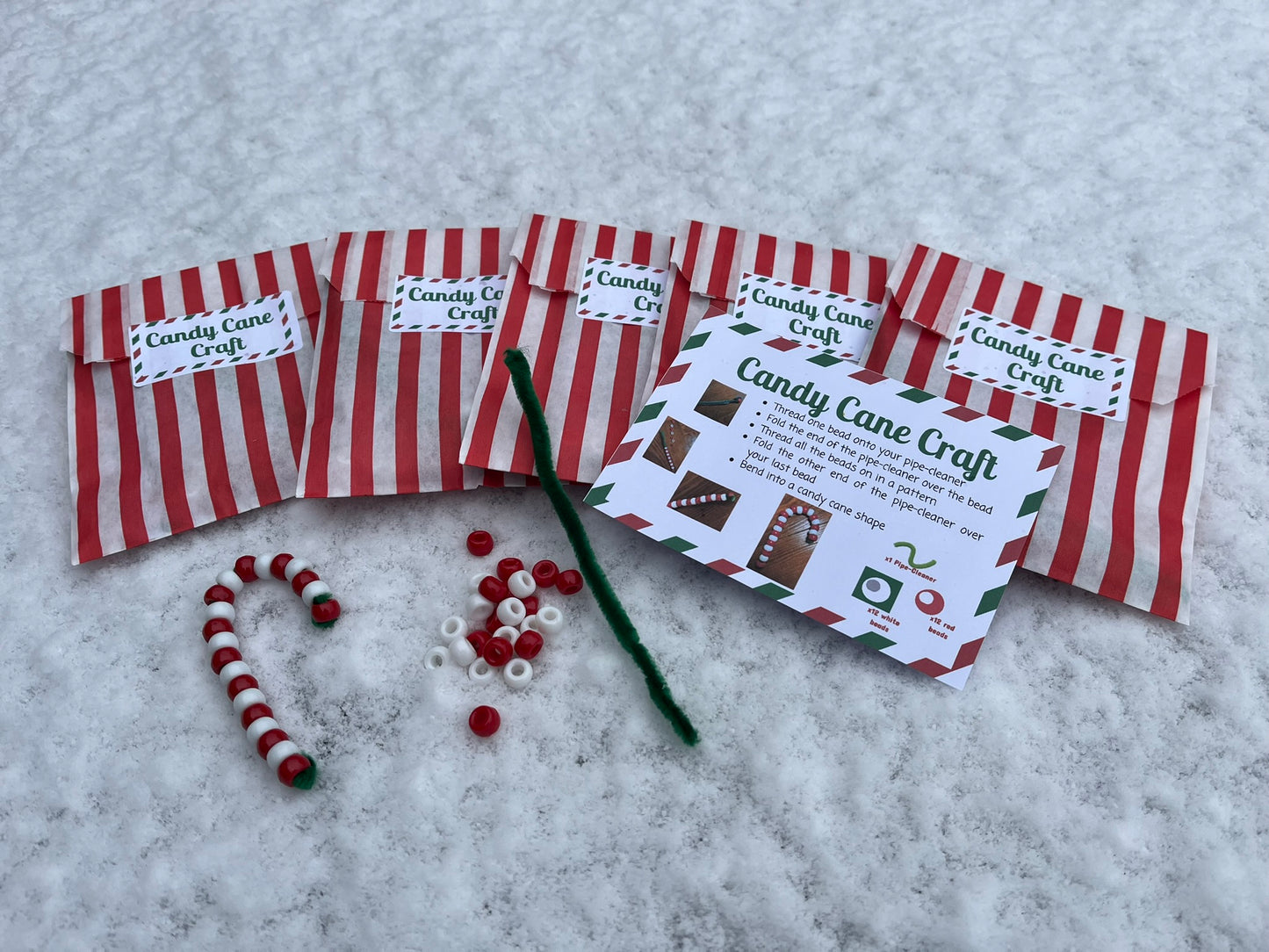 Candy Cane Bead Craft Kit