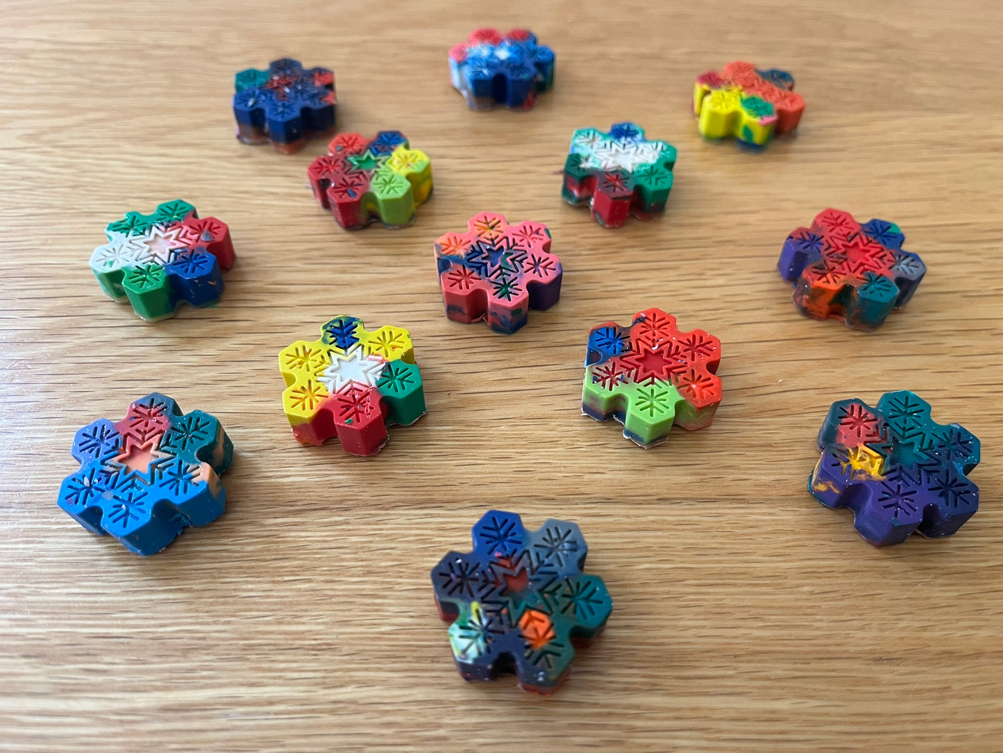 5 x Snowflake Snow Wax Crayons