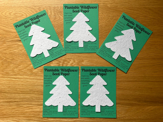 5 x Wildflower Christmas Trees