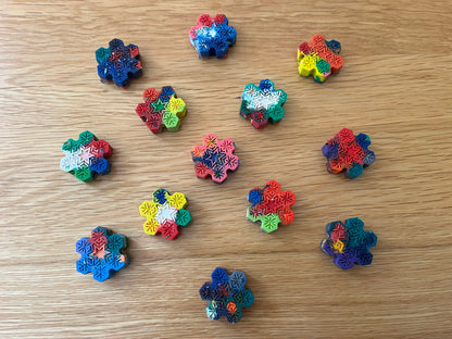 5 x Snowflake Snow Wax Crayons