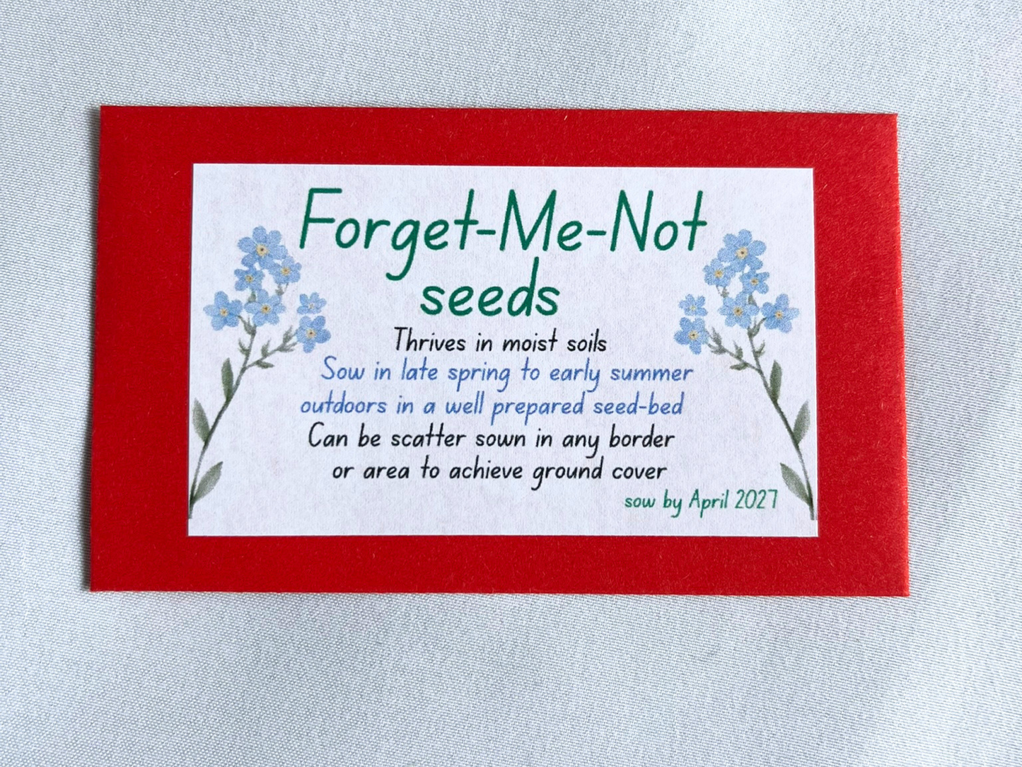Forget Me Not Seed Packet